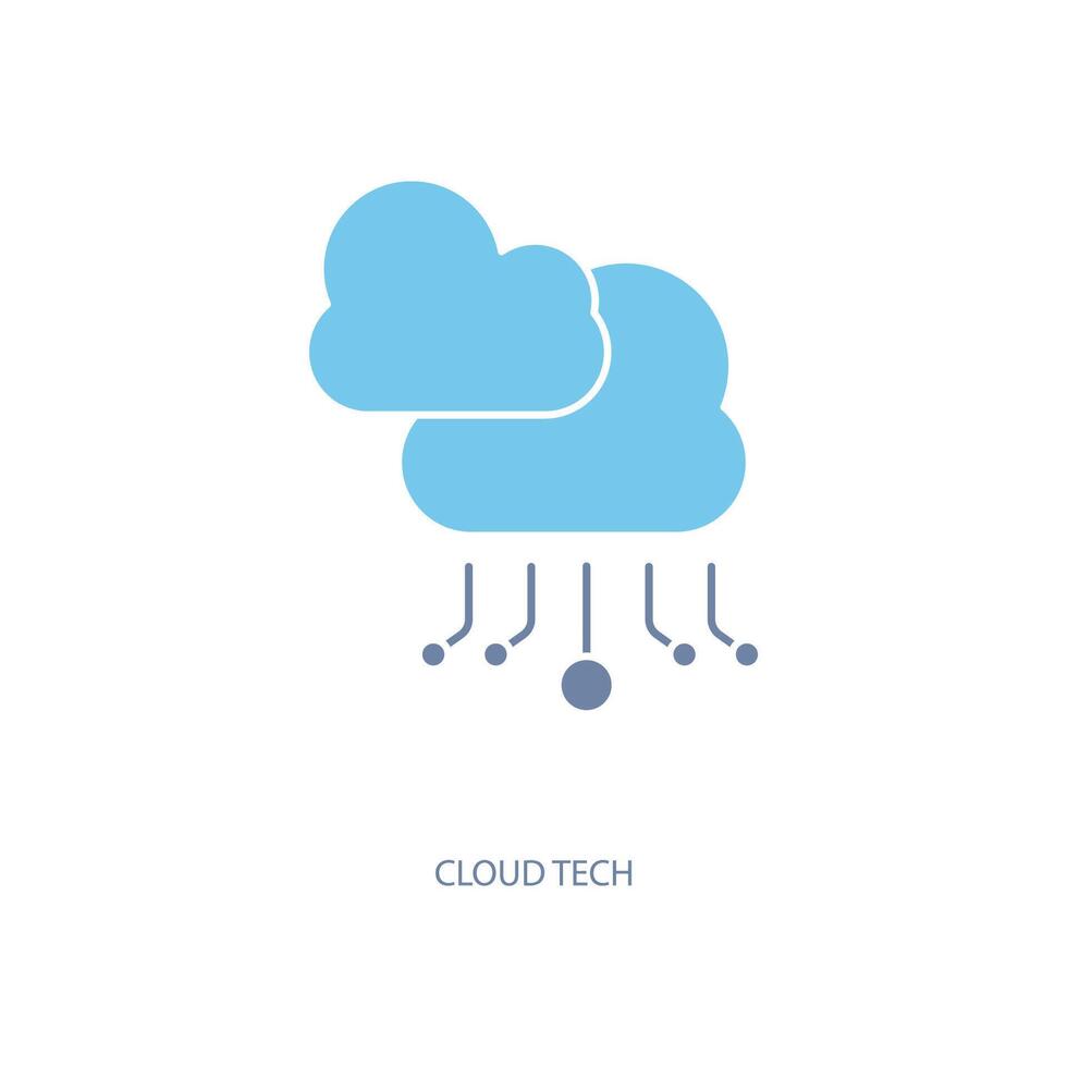 cloud tech concept line icon. Simple element illustration. cloud tech concept outline symbol design. vector