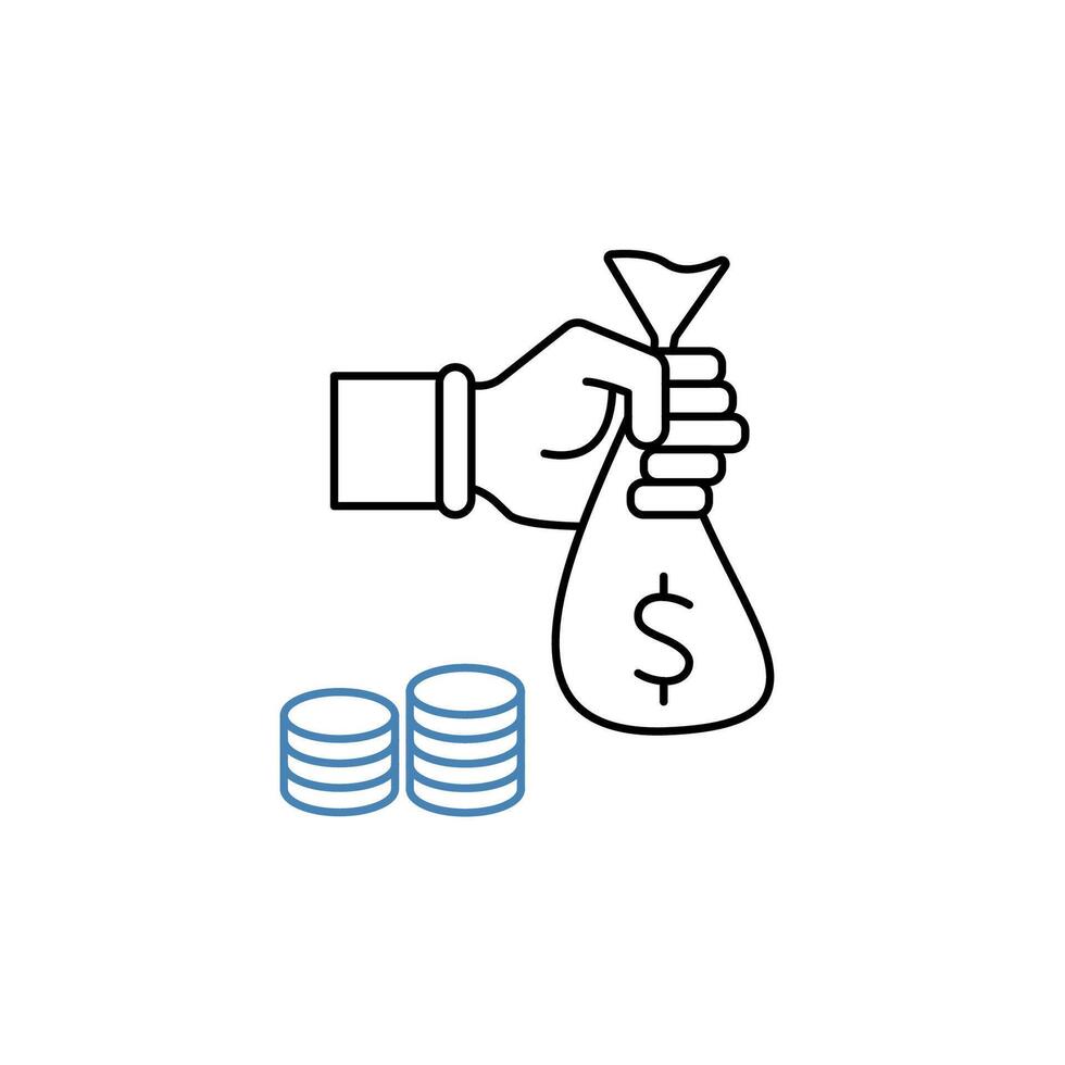 royalty fee concept line icon. Simple element illustration. royalty fee concept outline symbol design. vector