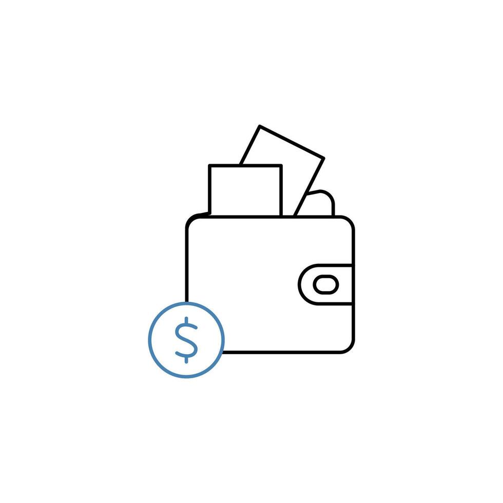 digital wallet concept line icon. Simple element illustration. digital wallet concept outline symbol design. vector