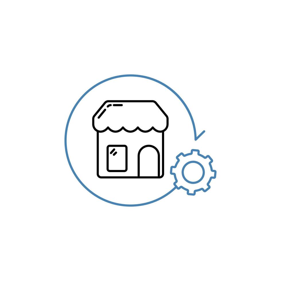 site development concept line icon. Simple element illustration. site development concept outline symbol design. vector