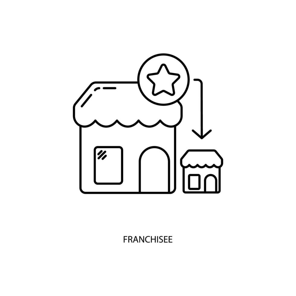 franchisee concept line icon. Simple element illustration. franchisee concept outline symbol design. vector