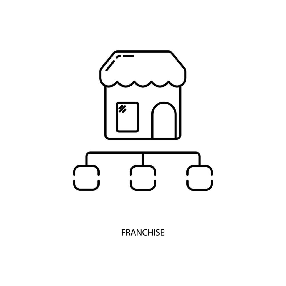 franchise concept line icon. Simple element illustration. franchise concept outline symbol design. vector