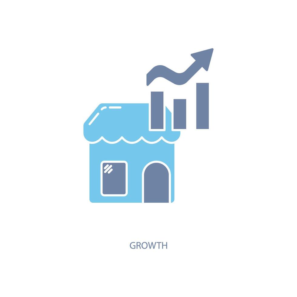 growth concept line icon. Simple element illustration. growth concept outline symbol design. vector