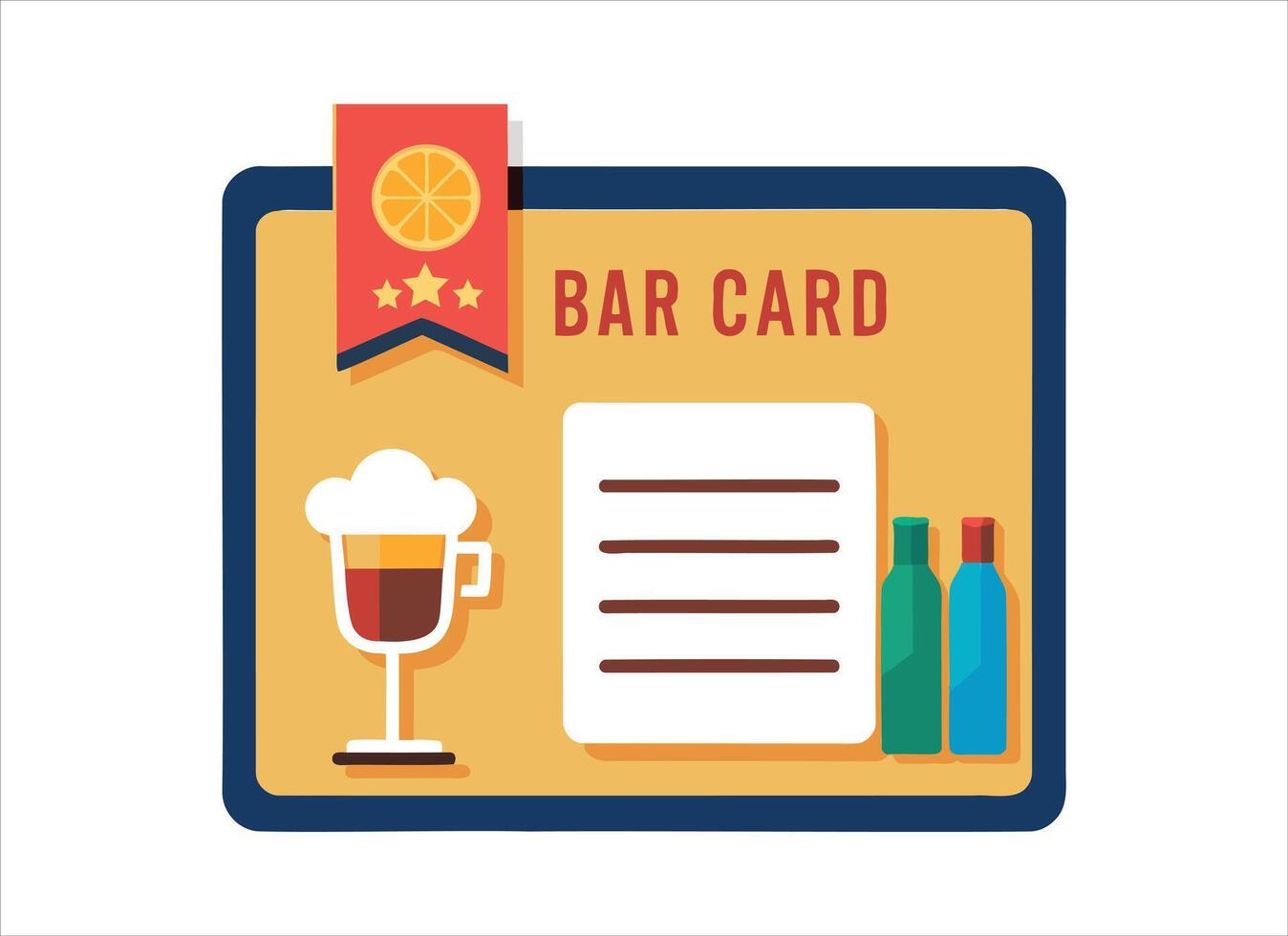 Stylish Bar Menu Card Design vector