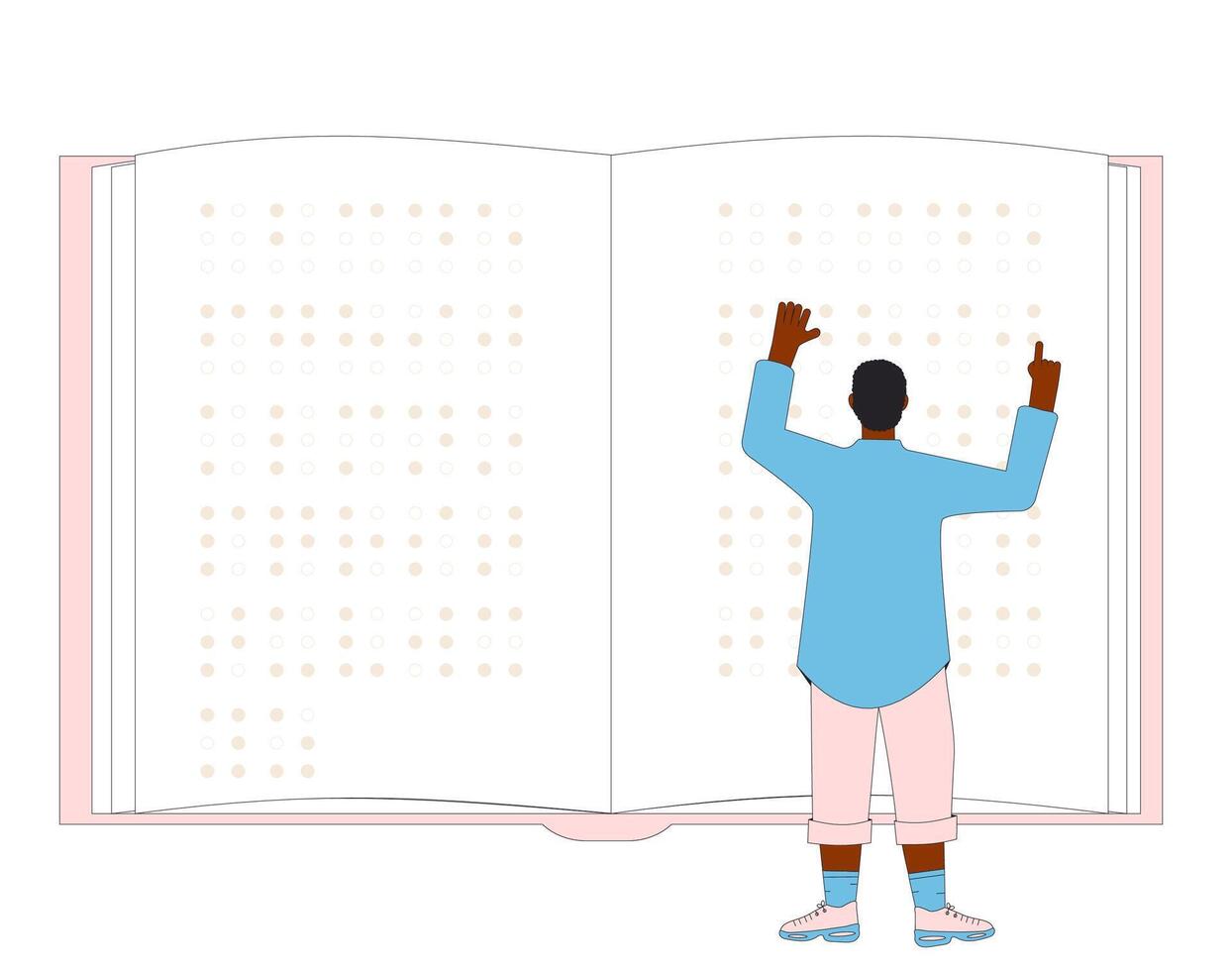 mundo braille día en 4to de enero. vector