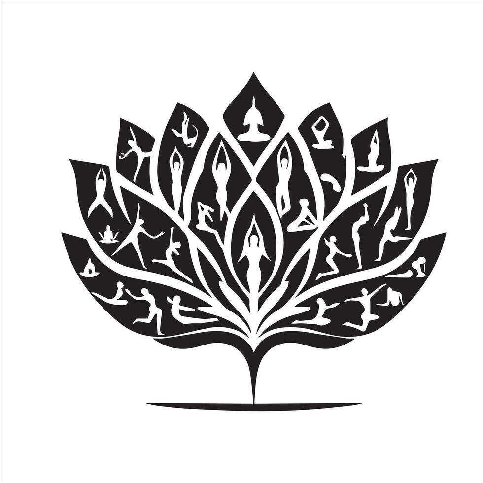 a black and white drawing of a lotus flower vector