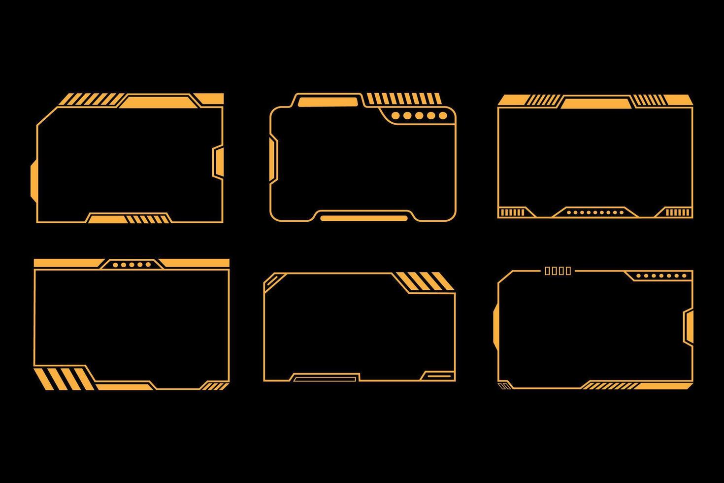 Frames Technology Futuristic Interface Streaming Overlay vector