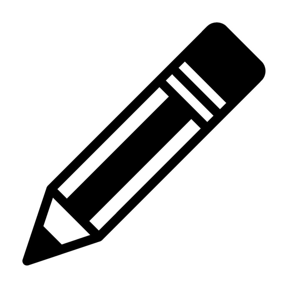 Pencil Icon Illustration, for web, app, infographic, etc vector