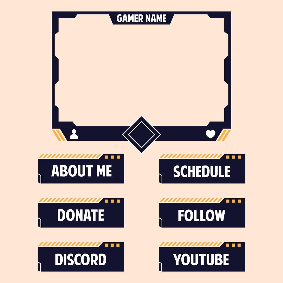 Twitch Stream Panels Collection vector