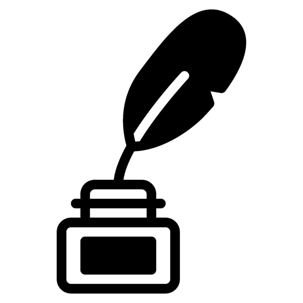 Quill Icon Illustration, for web, app, infographic, etc vector