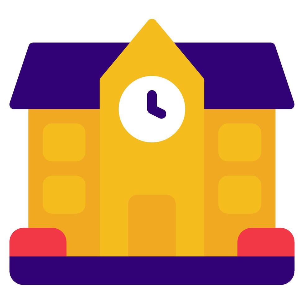 Schoolhouse Icon Illustration, for web, app, infographic, etc vector