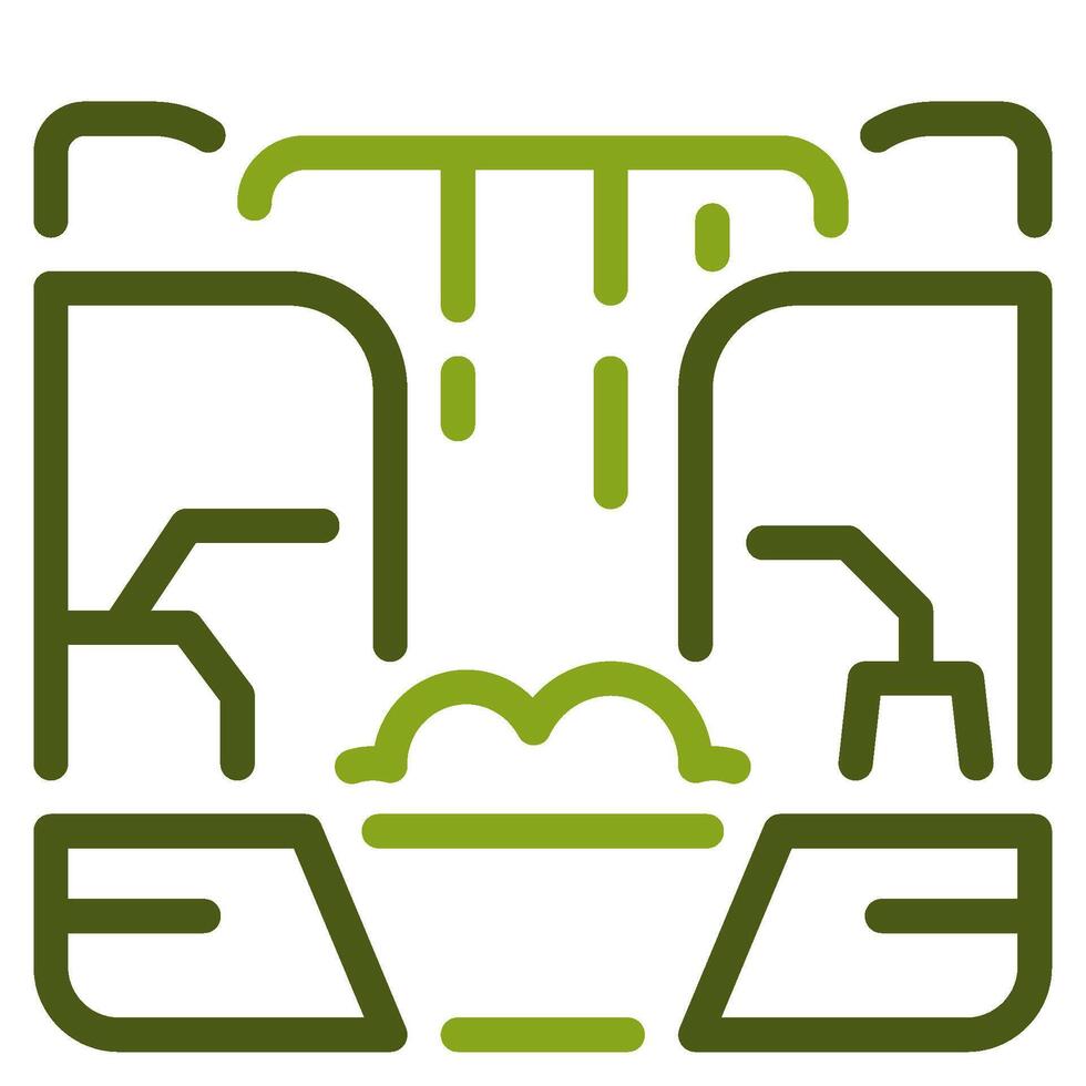 Waterfall Icon Illustration, for web, app, infographic, etc vector