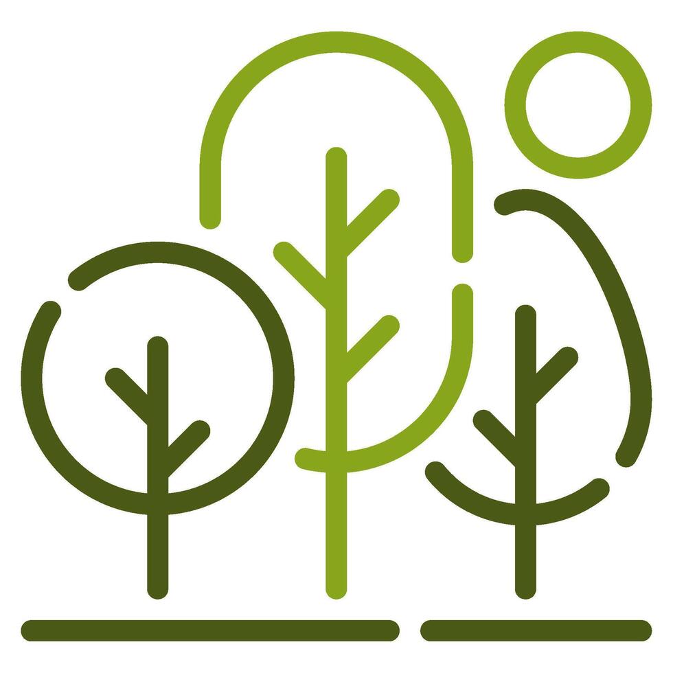 bosque icono ilustración, para web, aplicación, infografía, etc vector