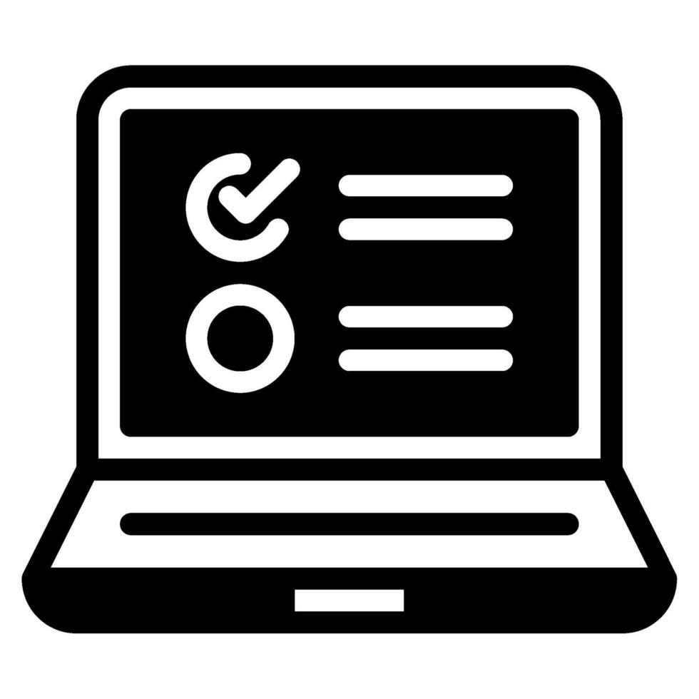 Online Exam Icon for web, app, infographic, etc vector