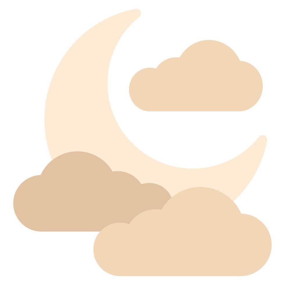 Moon Icon Illustration, for web, app, infographic, etc vector