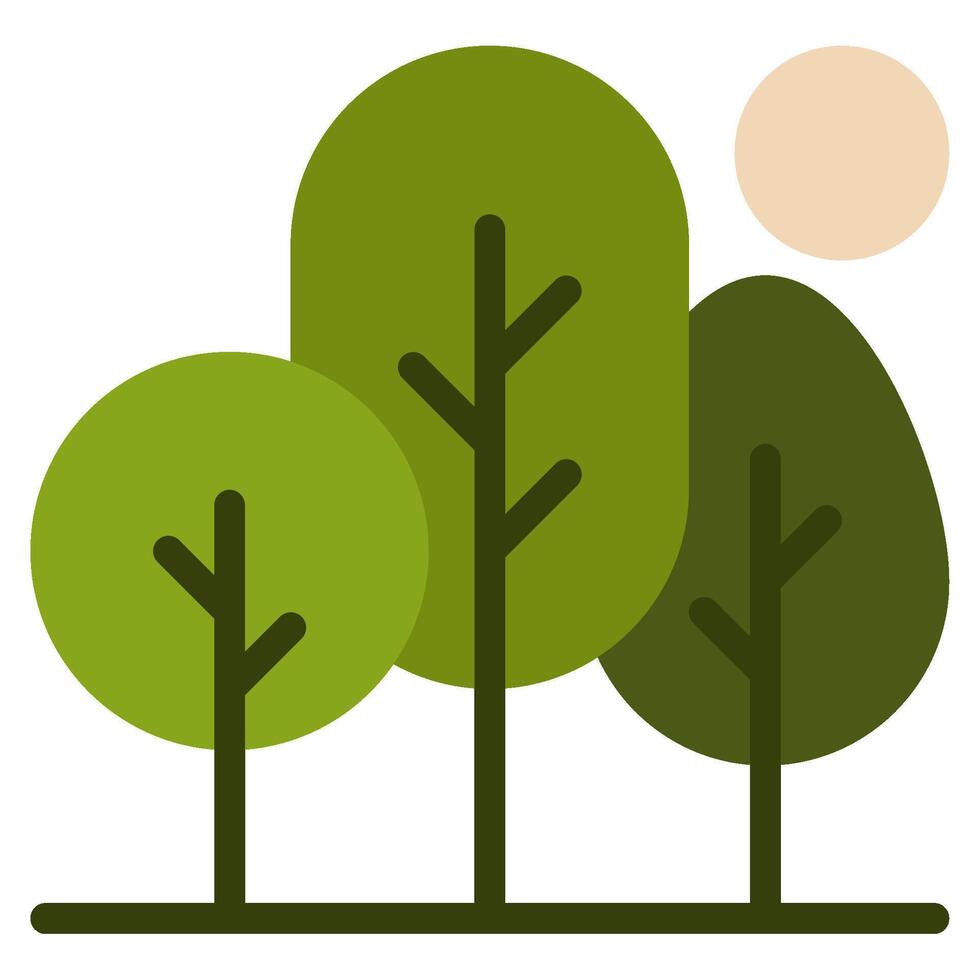 Forest Icon Illustration, for web, app, infographic, etc vector