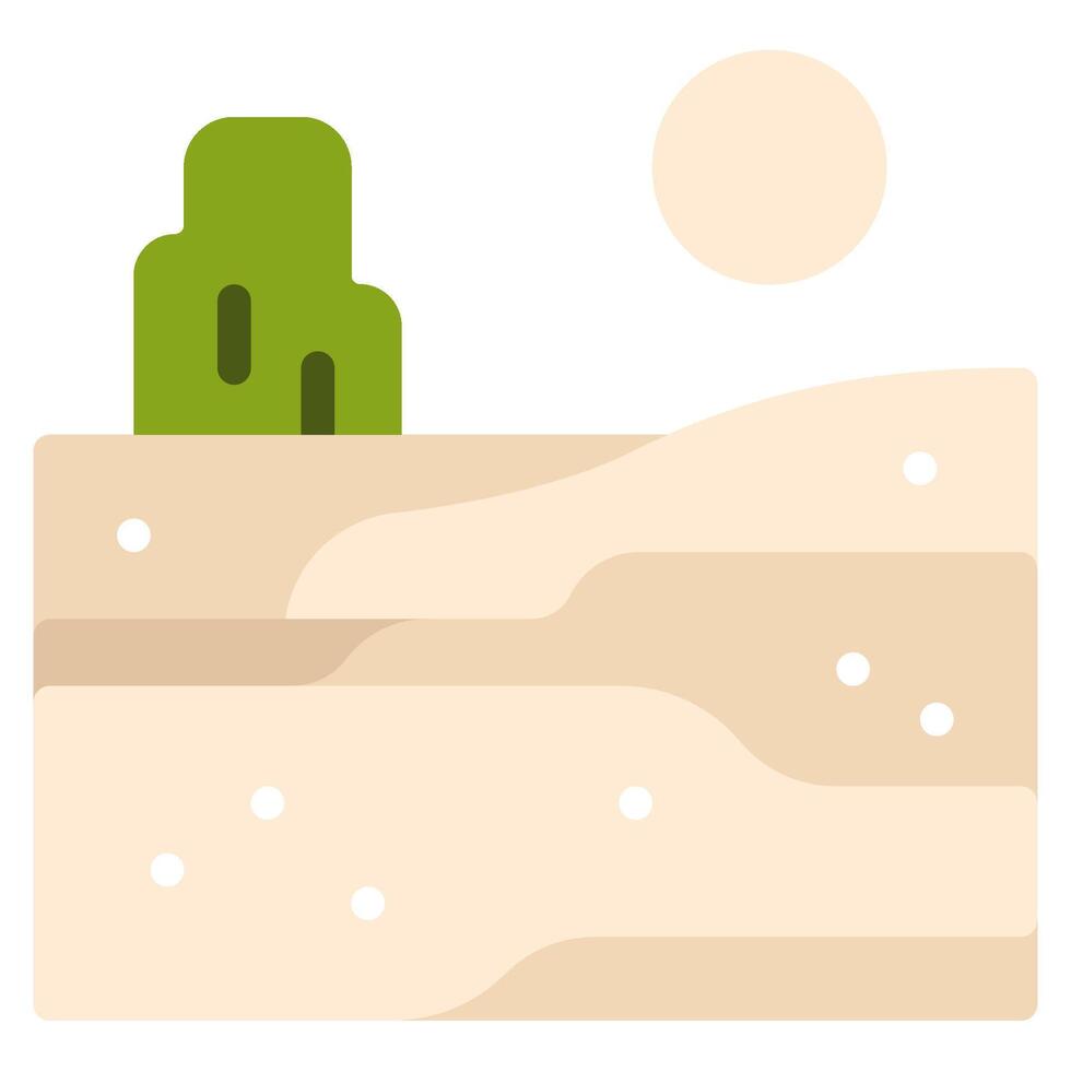 Desert Icon Illustration, for web, app, infographic, etc vector
