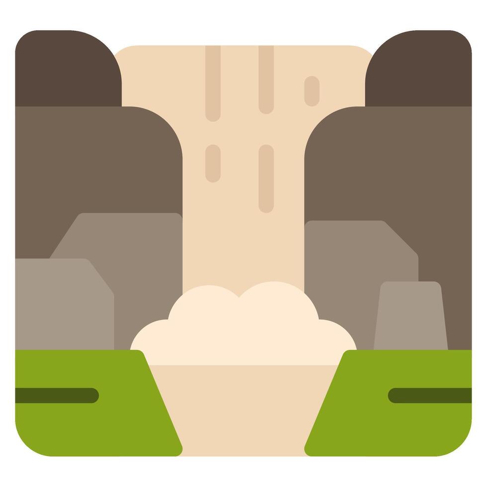 Waterfall Icon Illustration, for web, app, infographic, etc vector