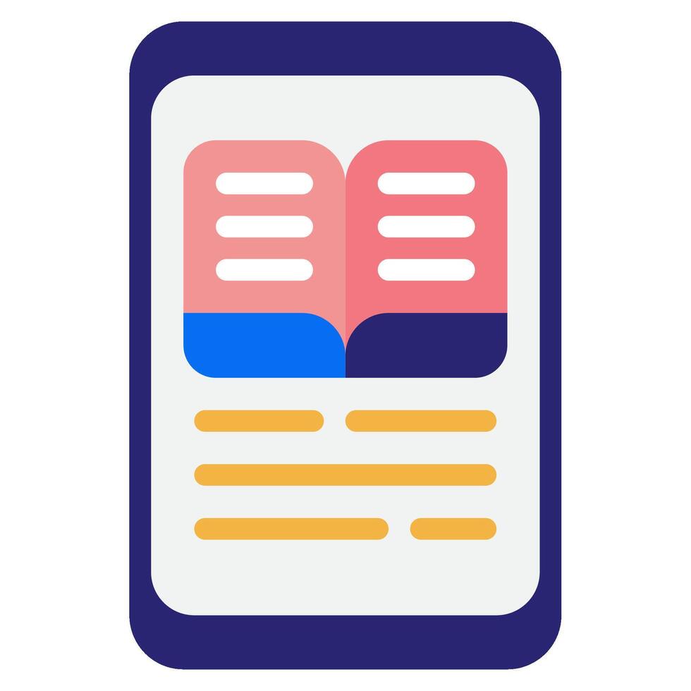 Mobile Learning Icon for web, app, infographic, etc vector