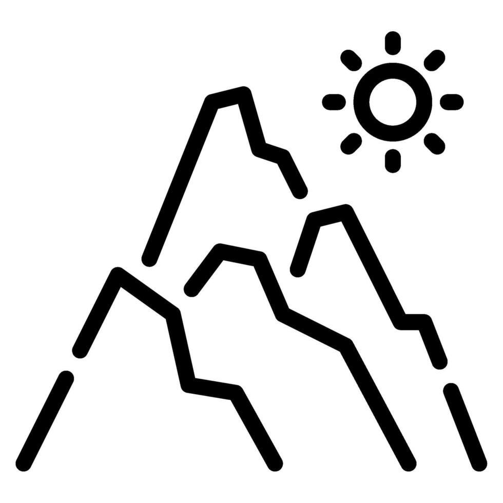 Mountain Icon Illustration, for web, app, infographic, etc vector