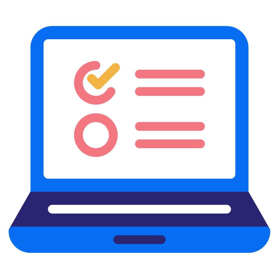 Online Exam Icon for web, app, infographic, etc vector
