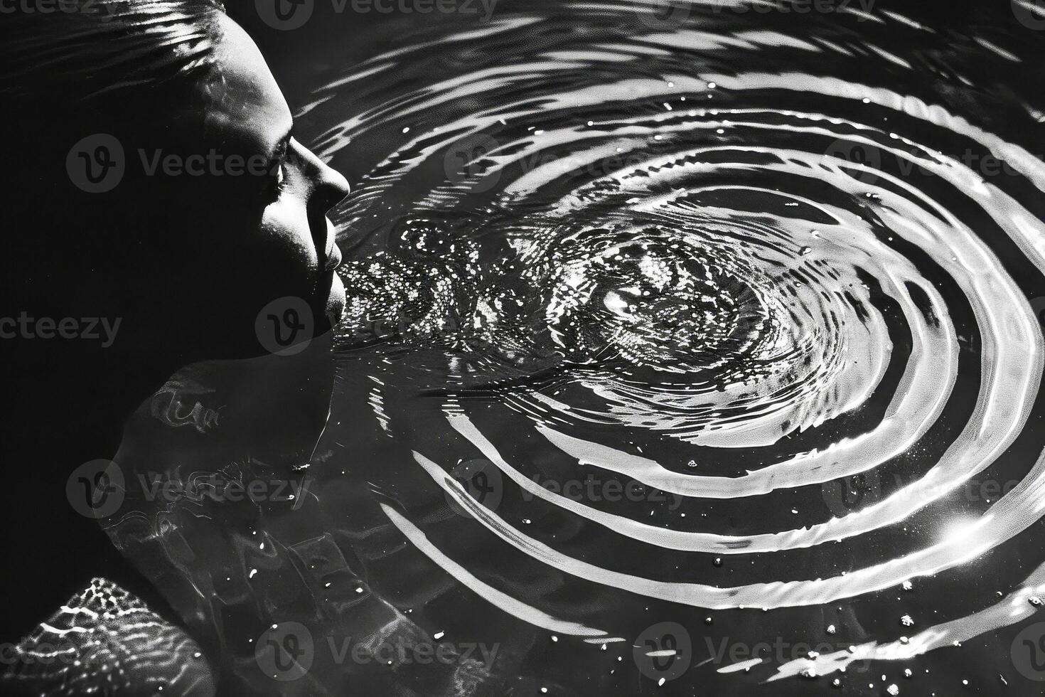 Ripple Whispers in Monochrome photo