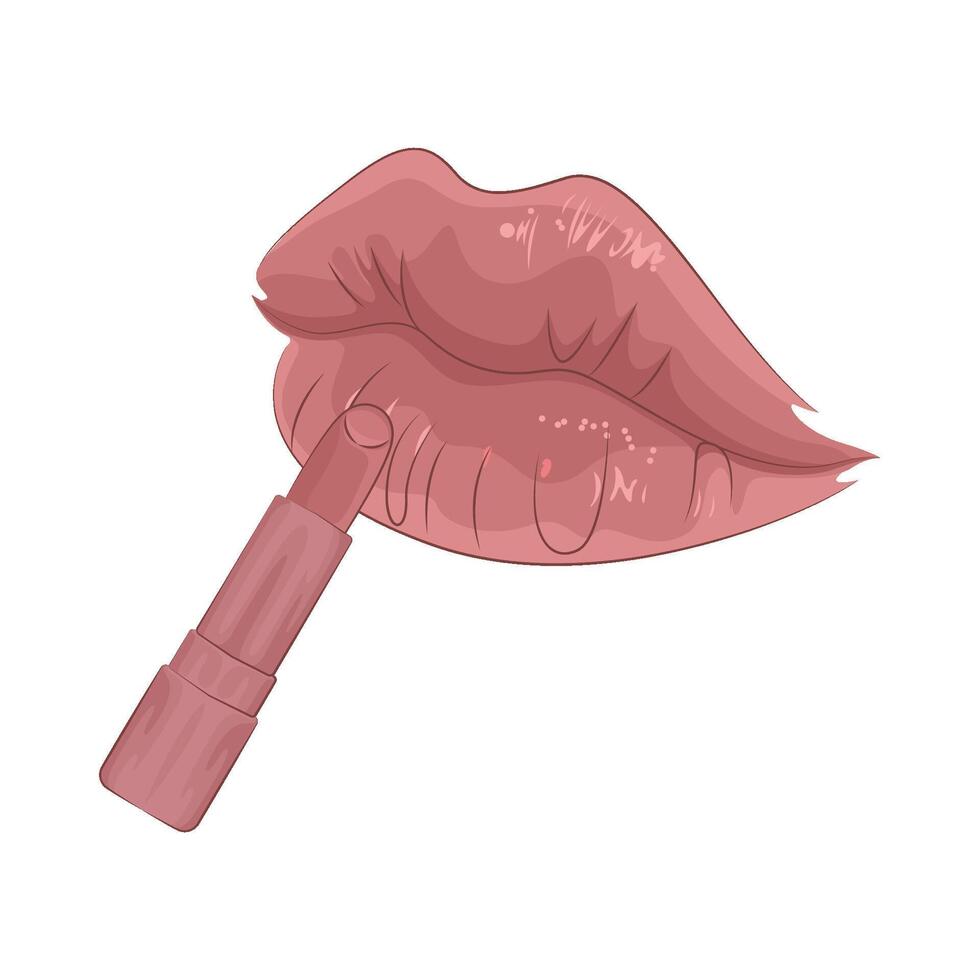 Illustration of nude lipstick vector