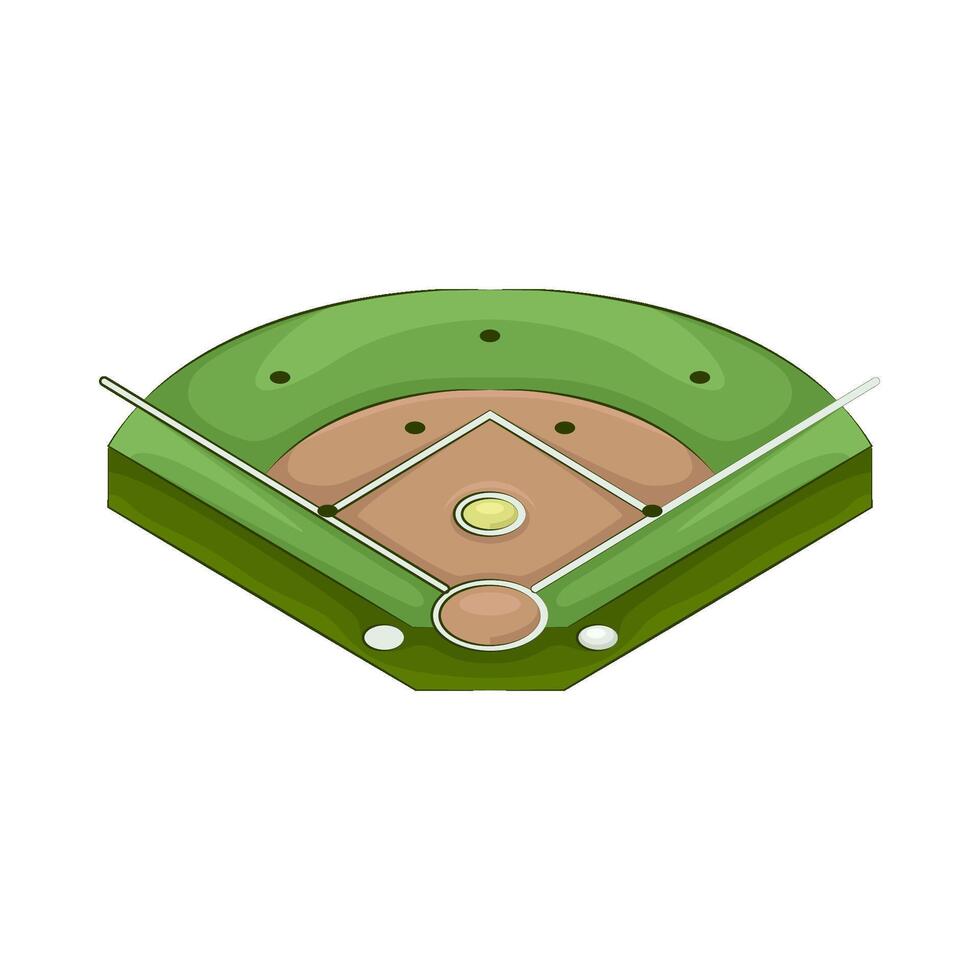 Illustration of baseball field vector