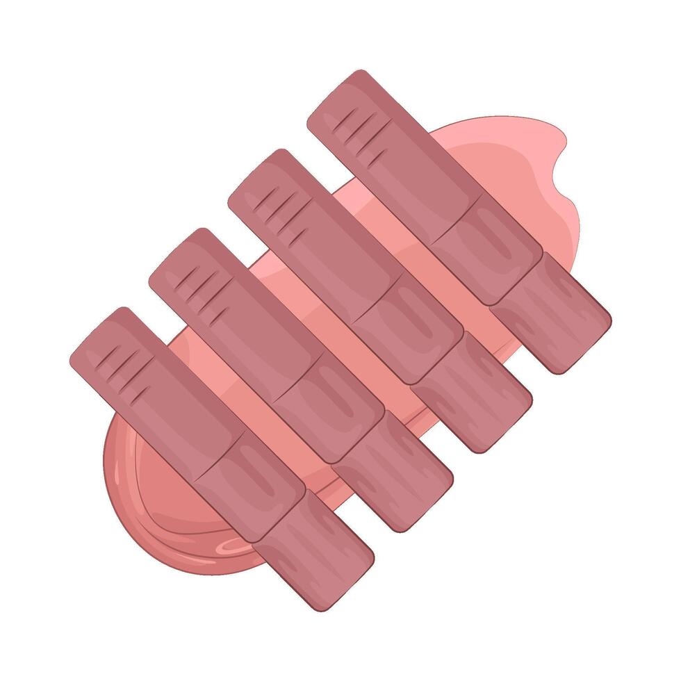 ilustración de lápiz labial conjunto vector