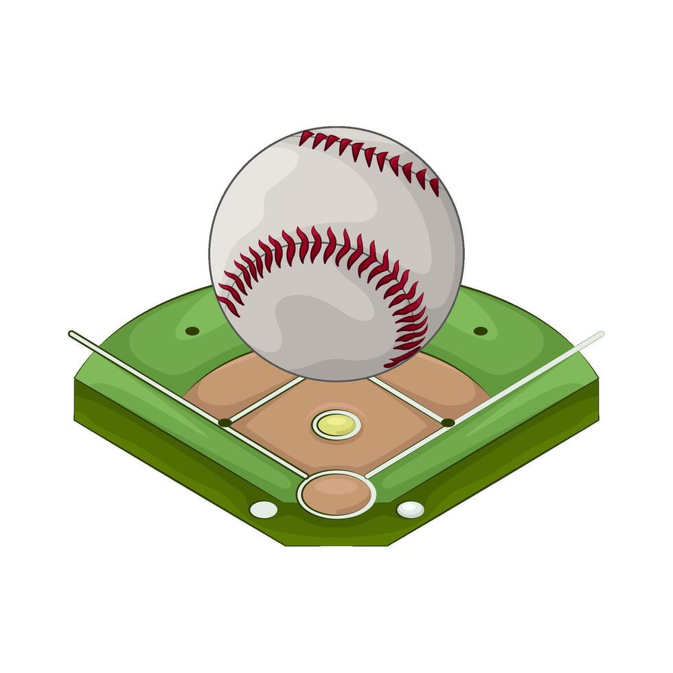 Illustration of baseball field vector
