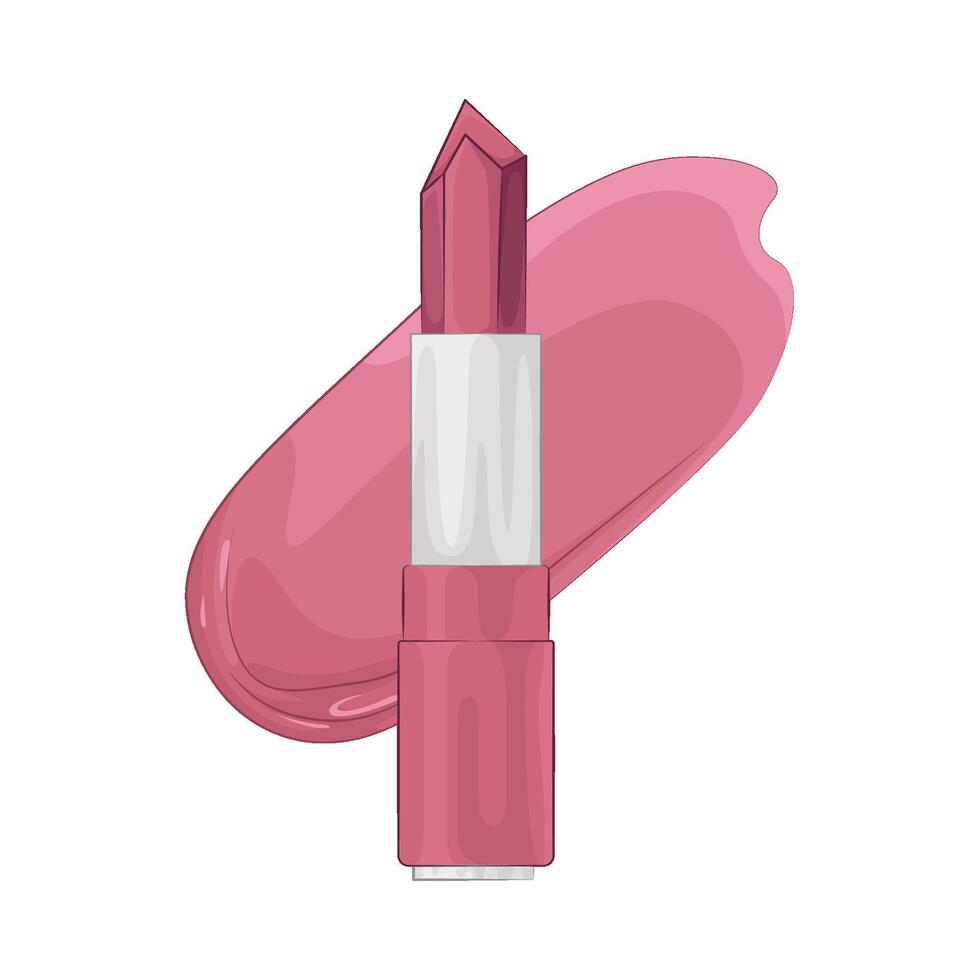 Illustration of pink lipstick vector