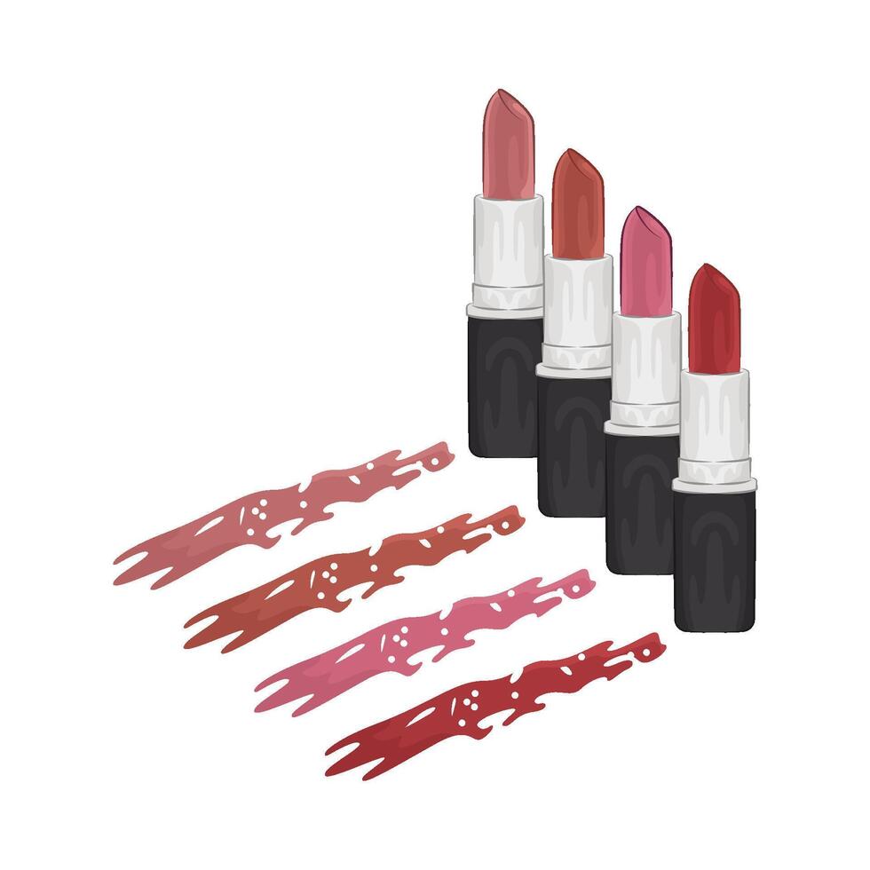 Illustration of lipstick set vector