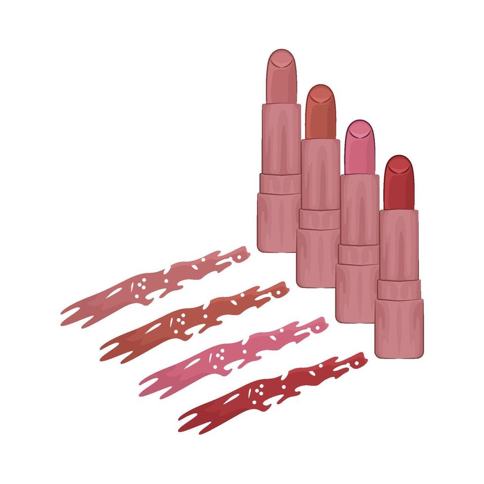 Illustration of lipstick set vector