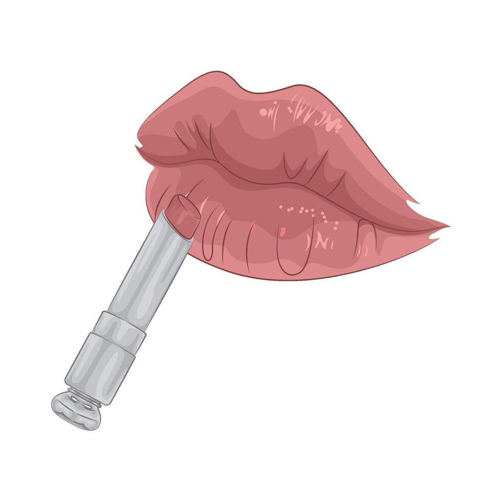 ilustración de desnudo lápiz labial vector