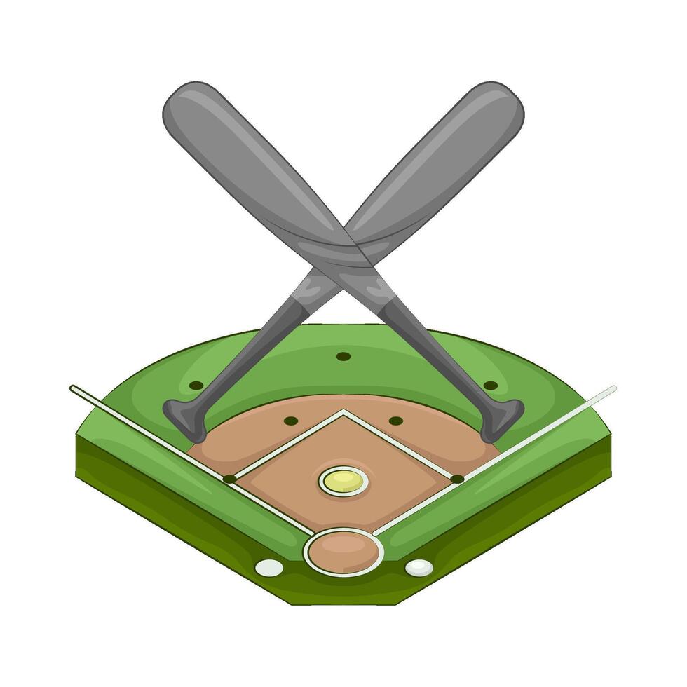 Illustration of baseball field vector