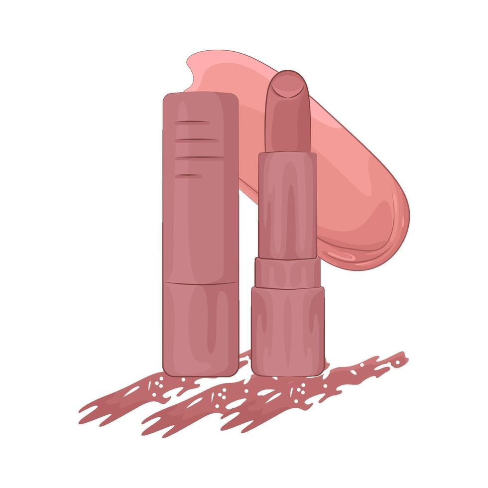 ilustración de desnudo lápiz labial vector