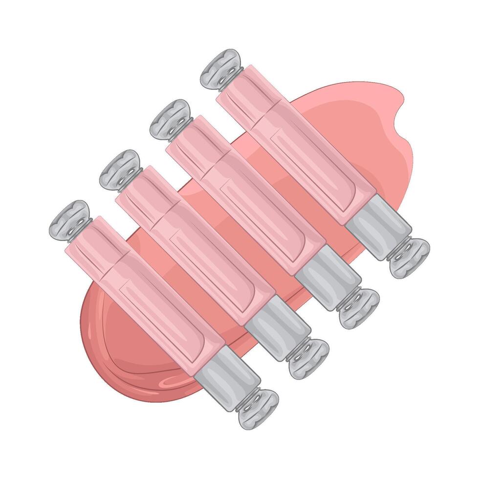 Illustration of lipstick set vector