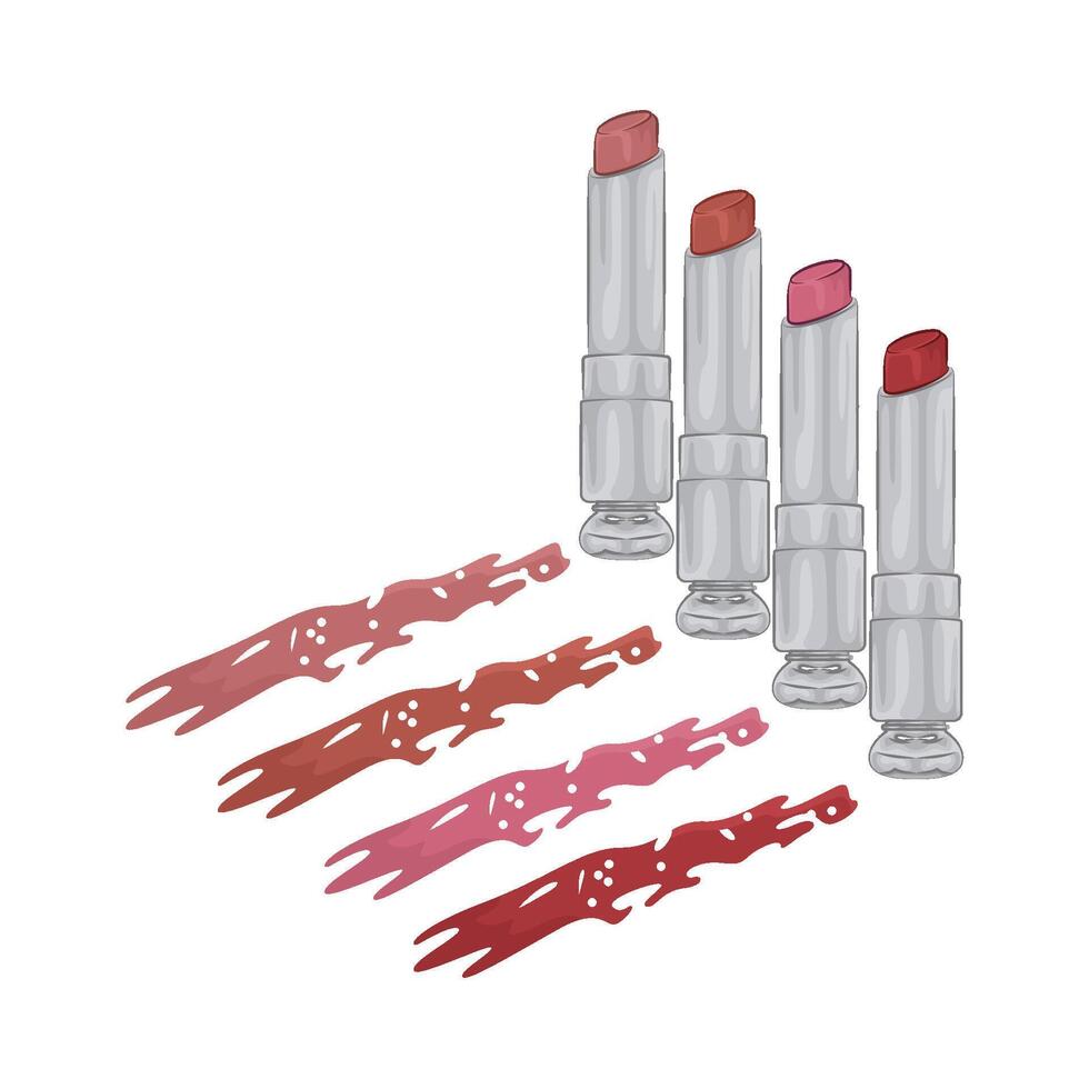 Illustration of lipstick set vector