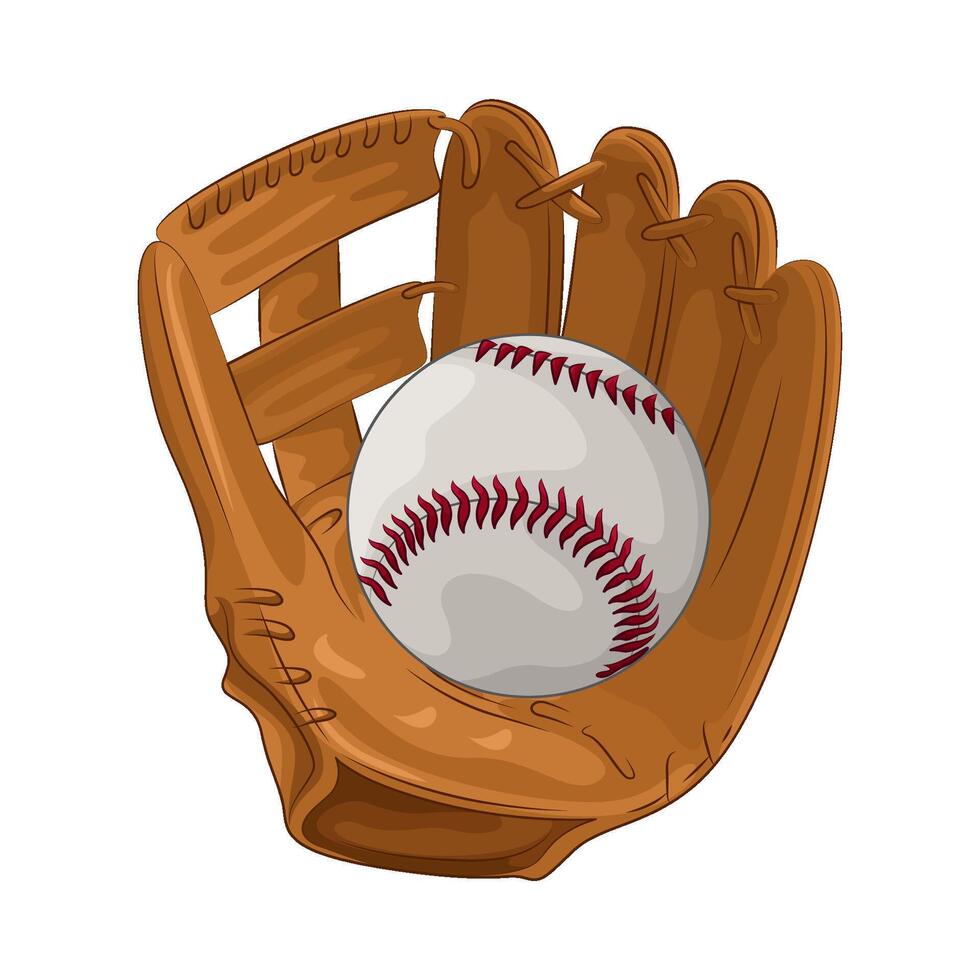 ilustración de béisbol guantes vector