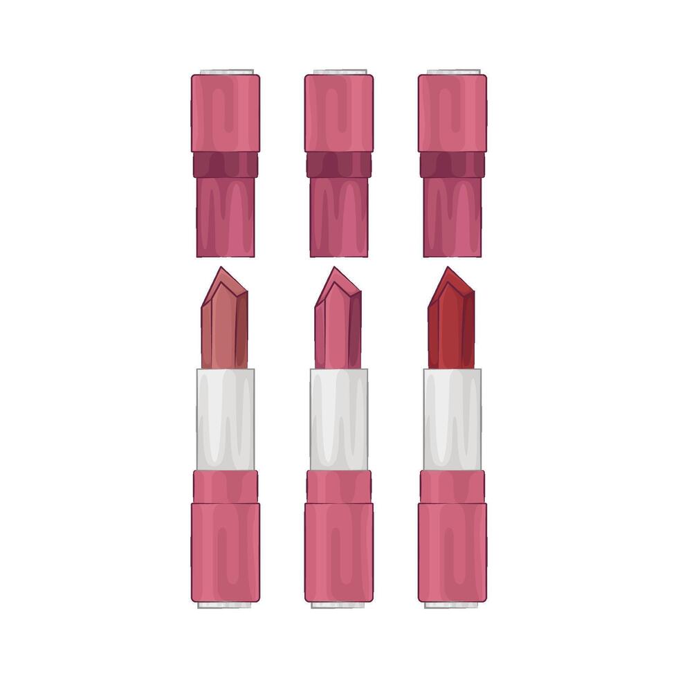 ilustración de lápiz labial conjunto vector