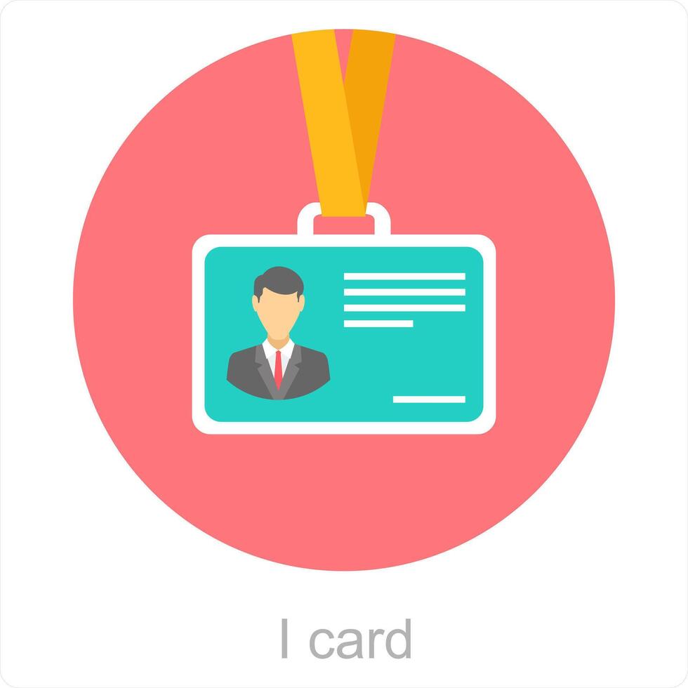 I Card and id icon concept vector