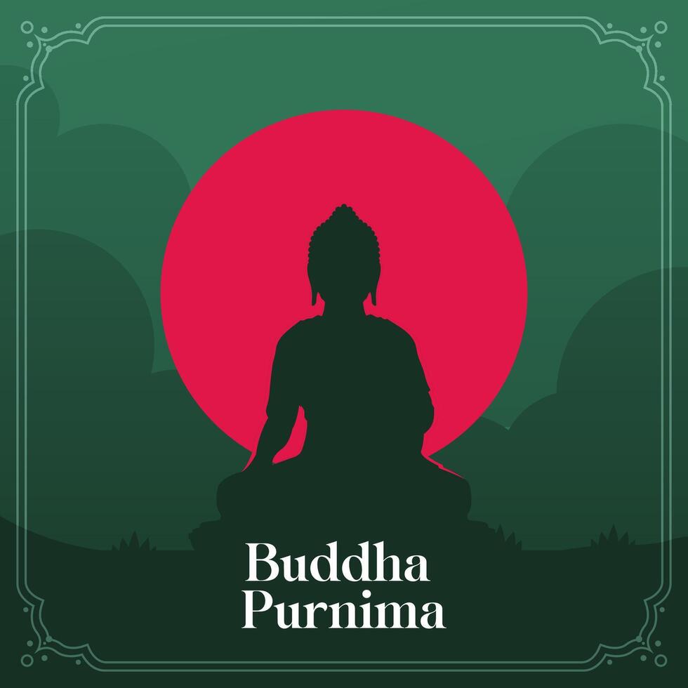 Buddha Purnima Illustration background. Celebration of Bangladesh Day. eps 10 vector