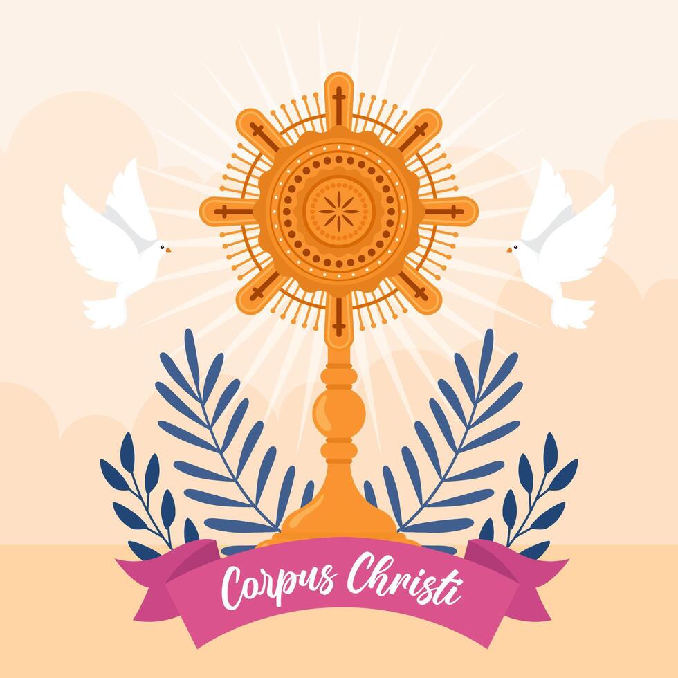 Corpus Christi Day illustration background. eps 10 vector