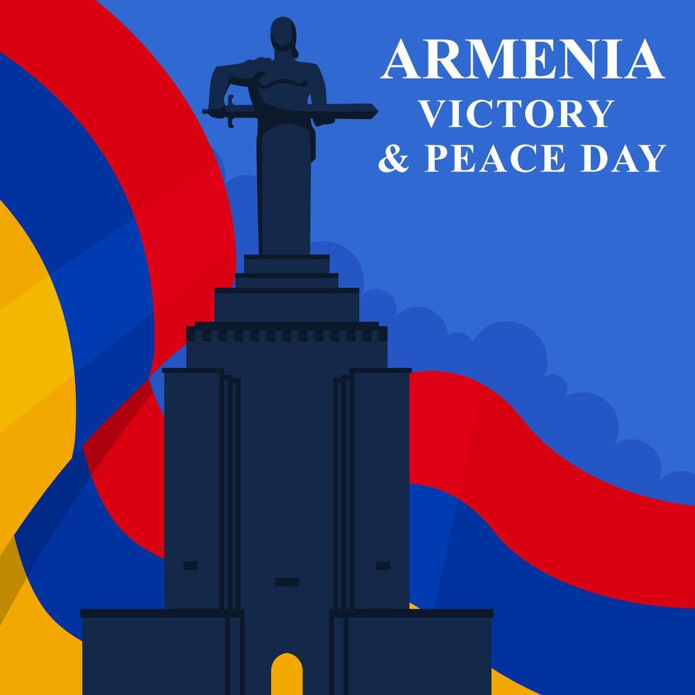 victoria y paz día ilustración antecedentes. celebracion de Armenia día. eps 10 vector