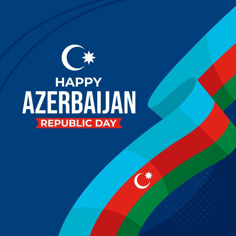 contento azerbaiyán república día ilustración antecedentes. eps 10 vector