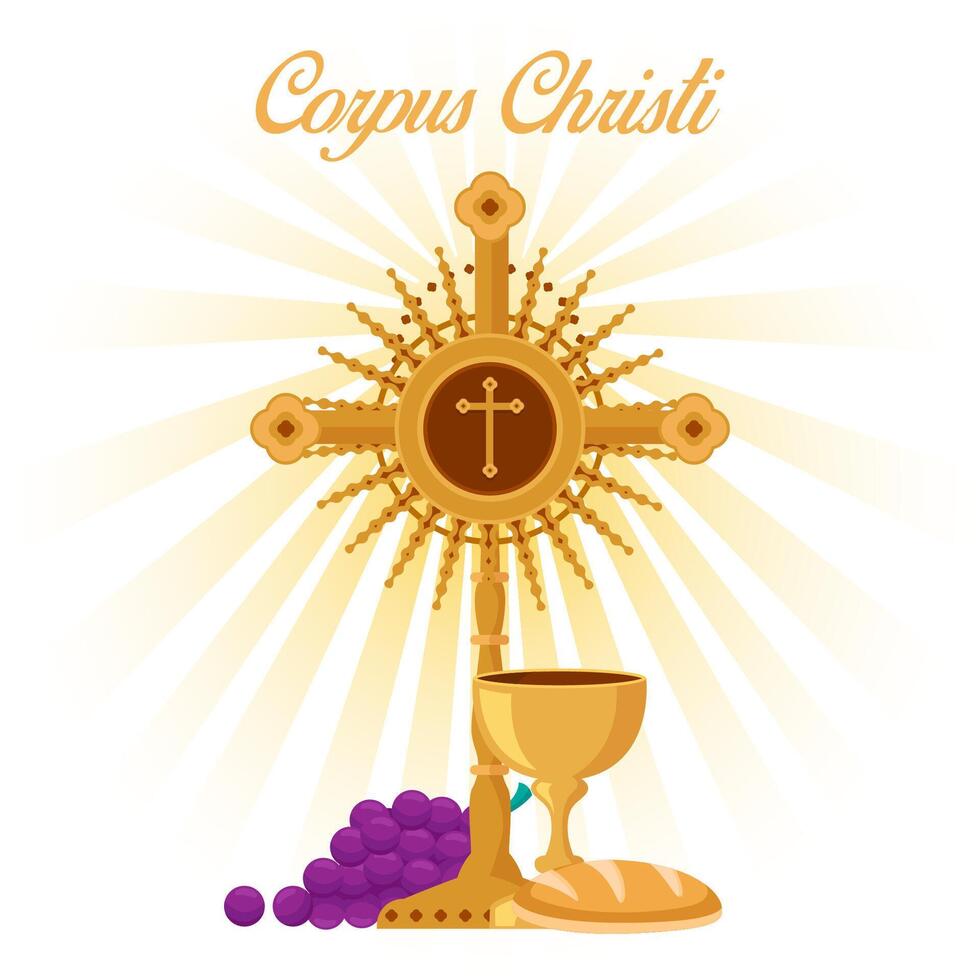 Corpus Christi Day illustration background. eps 10 vector