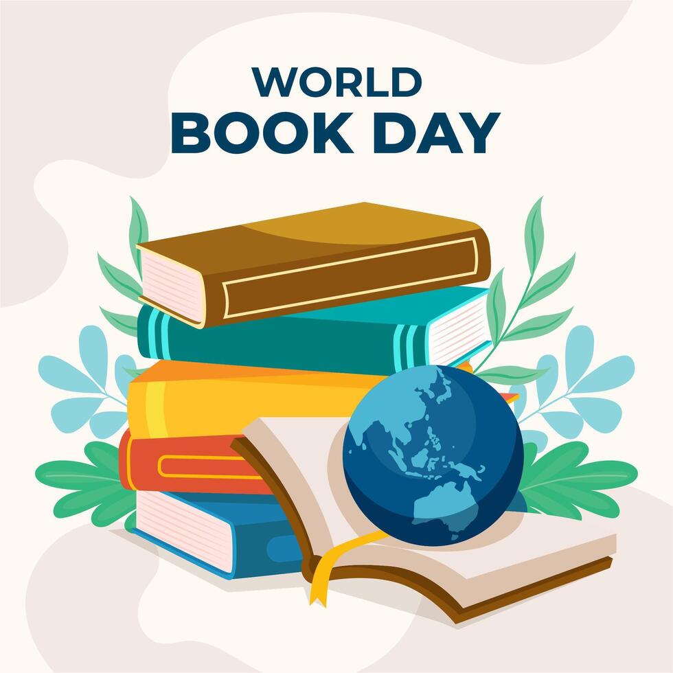 World Book Day illustration background. eps 10 vector