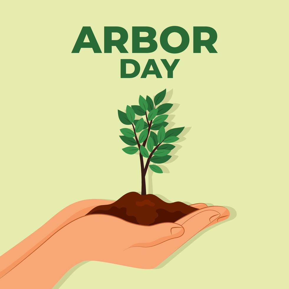 Arbor Day illustration background. eps 10 vector