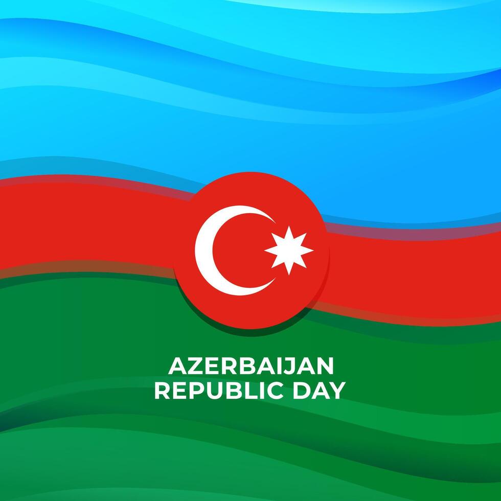 contento azerbaiyán república día ilustración antecedentes. eps 10 vector