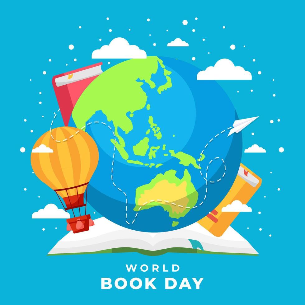 World Book Day illustration background. eps 10 vector